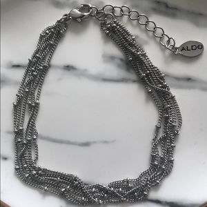 Aldo silver multi-strand anklet